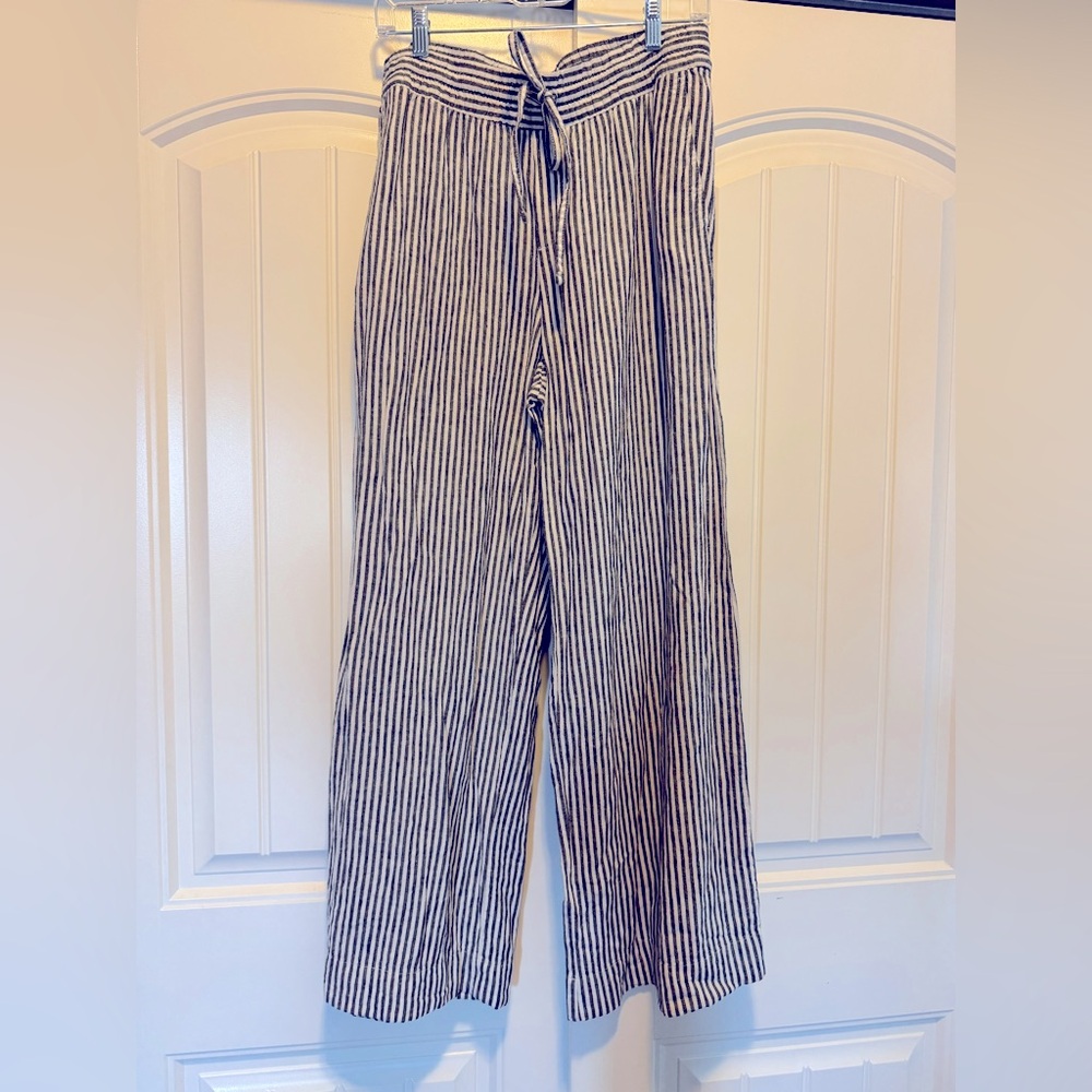 A New Day Linen Blend Striped Beach Pants M
